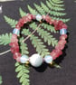 Gemstone bracelet - Strawberry quartz - Image 1