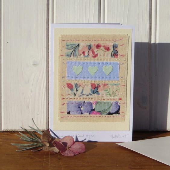 Pretty vintage fabrics and hand-dyed recycled cottons, all hand-stitched, unique