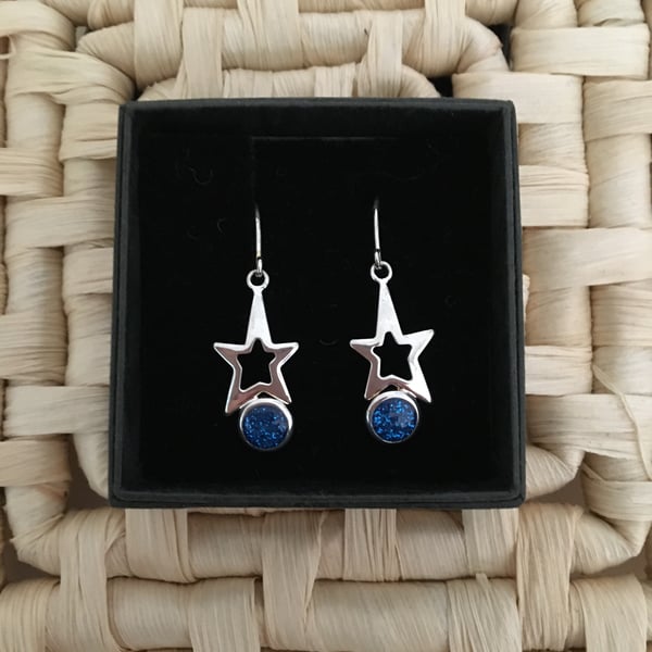 Falling Star Earring in Blue