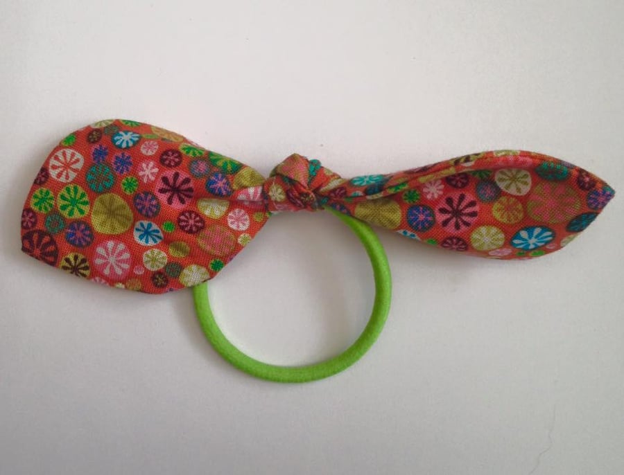 Handmade Fabric Bow Hairband Hair Band polka dot patterned floral