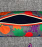 Pencil Case, Multi colour Paint Splat Orange Zip - Image 2