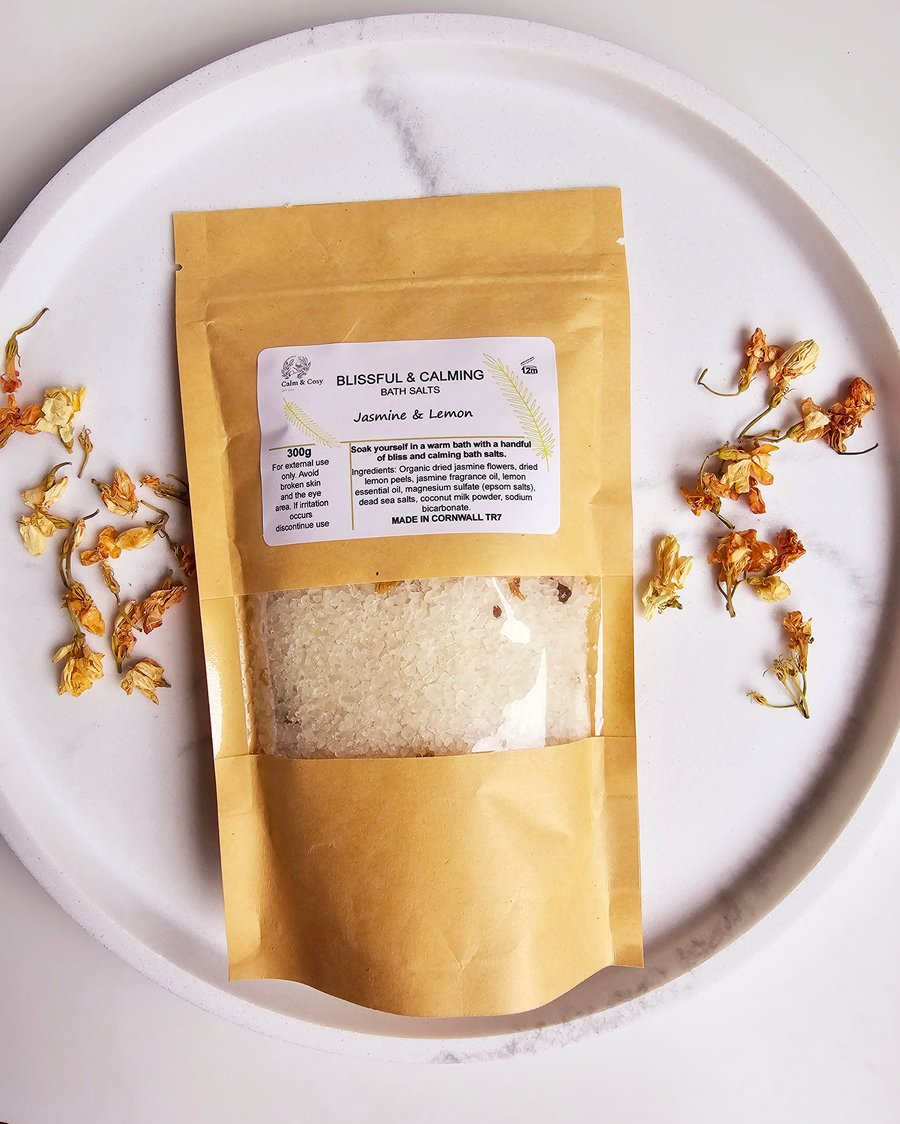JASMINE & LEMON BATH SALTS 300G