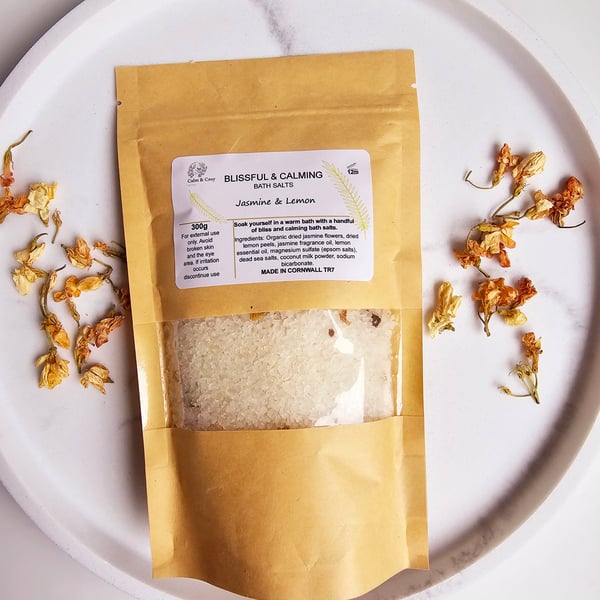 JASMINE & LEMON BATH SALTS 300G