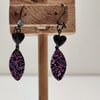 Mosaic bead dandge earring