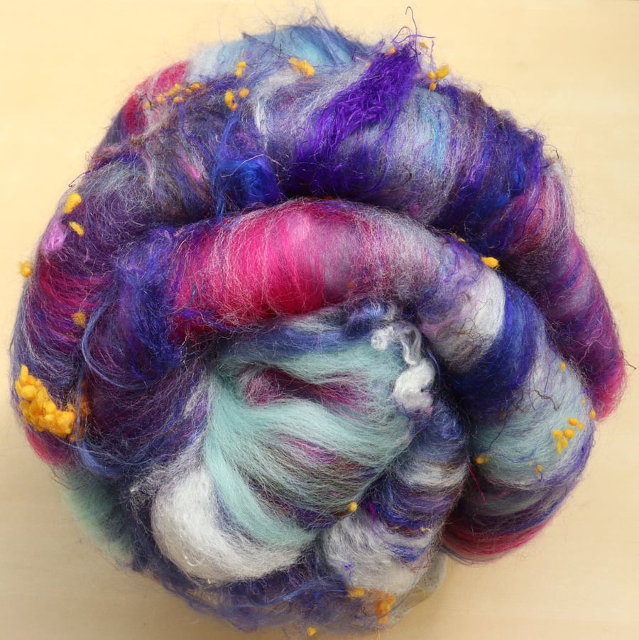 100g 'Bitsa Batt' Art Batt for Spinning