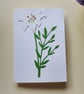 White Paper Lily - Flower Shop Moments, Blank Handmade Floral Card 