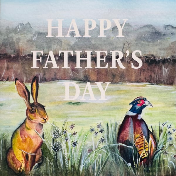 Happy Father's Day card.  'One Morning In The Paddock greeting card.