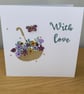 Handmade Floral Umbrella Birthday Card