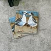 Slate Coasters Set of 2 - Decoupage Seagulls, Coastal, Upcycled