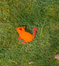 Orange Felted Cat Brooch - Image 3