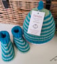 Designer Merino Wool Baby's Booties & Hat Set 0-3 months size - Image 5