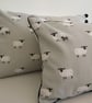 Sophie Allport Sheep   Cushion Cover with Black Pom poms - Image 5
