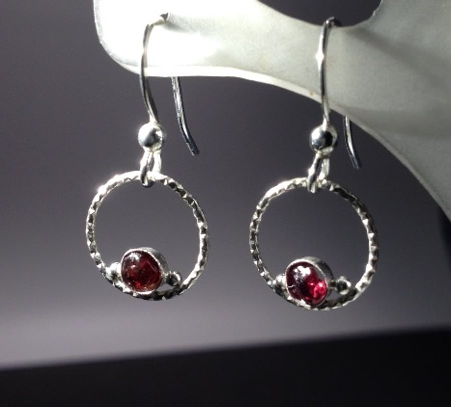 Thames garnet earrings