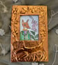 Mr Fox spruced up for the weekend.  Handmade Frame and watercolour - Image 1