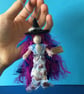Tiny Sea Witch Mermaid Doll Hanging Decoration, Pink And Blue - Image 4
