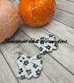 Cute Black & White Halloween Ghost Earrings – Handmade Spooky Jewellery - Image 2
