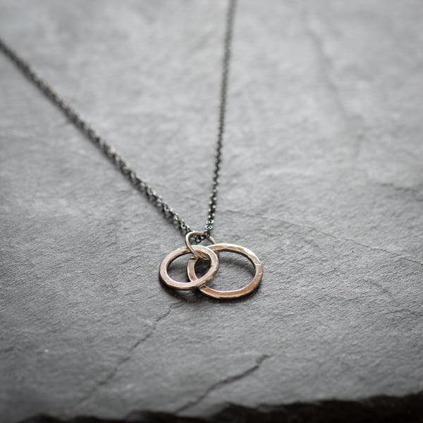 Layered Circles Sterling Silver Necklace