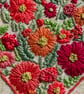 Embroidered Heart with flowers. - Image 5