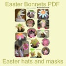 Printable Easter bonnet flower hat or mask Craft Activity PDF from WonkyGiraffe