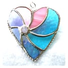 Pastel Swirl Heart Stained Glass Suncatcher 124