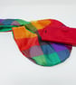 Silky satin Japanese knot bag in rainbow fabric - Image 10