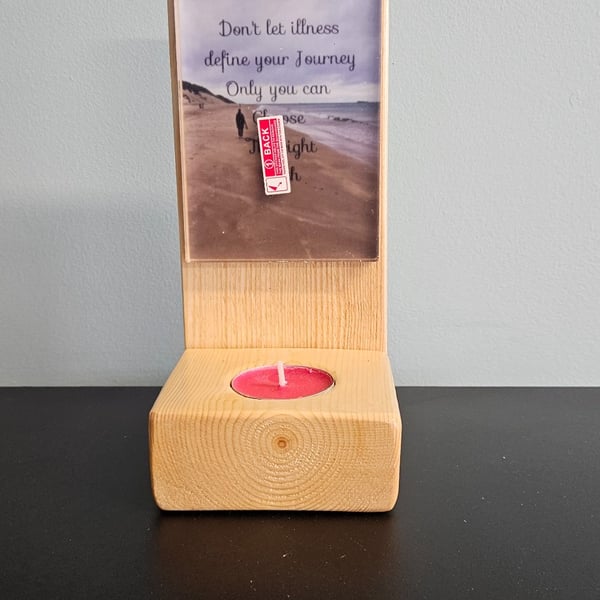 Tealight holder with Inspirational quote