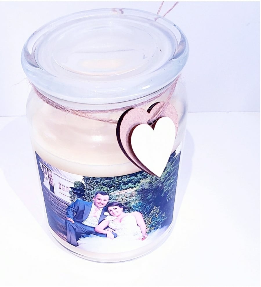 Extra Large Vanilla Fragrance Photo Candle With... Folksy