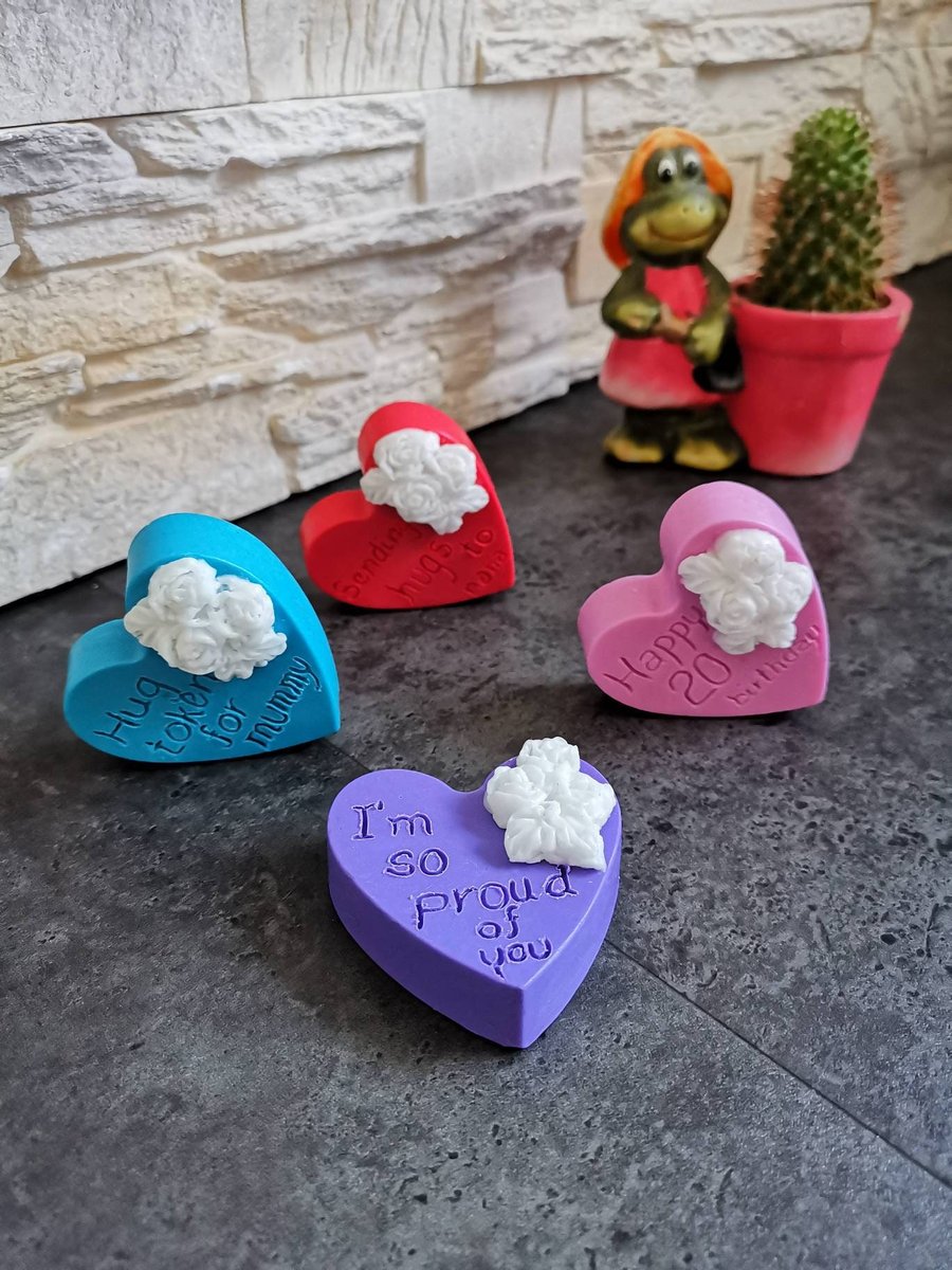 Personalised soap heart