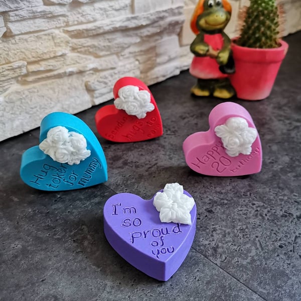 Personalised soap heart