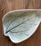 Handmade Ceramic Green Leaf Dish - Image 3