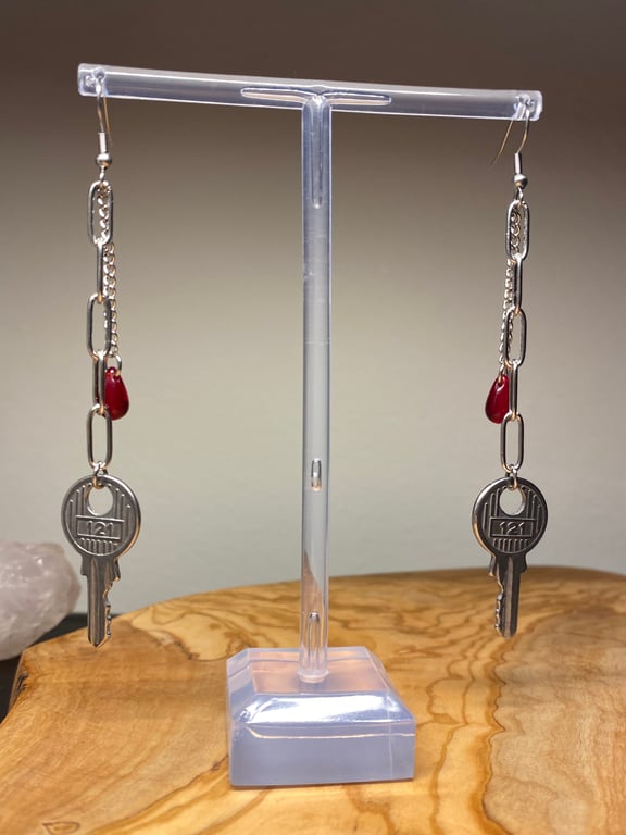 Saw - Jigsaw Inspired Key Earrings 