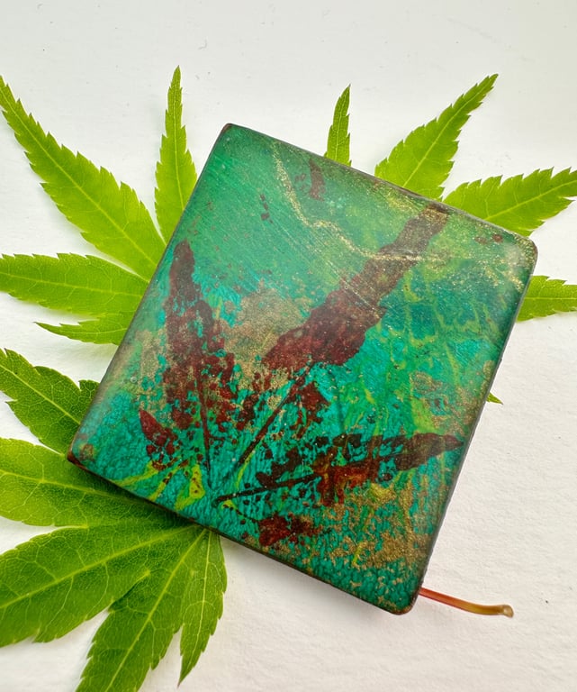 Red Japanese Maple Leaf Brooch