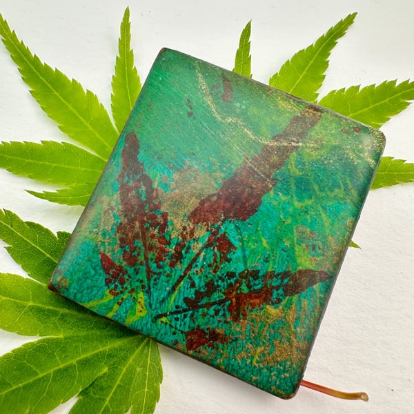 Red Japanese Maple Leaf Brooch