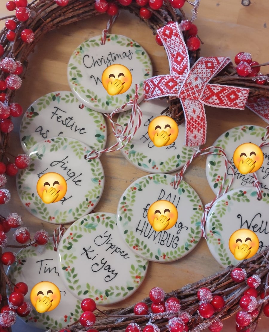 Rude offensive christmas tree decorations decor