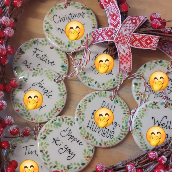 Rude offensive christmas tree decorations decor