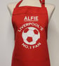 Liverpool no.1 fan - option to personalise. Medium adult apron with pocket  - Image 2