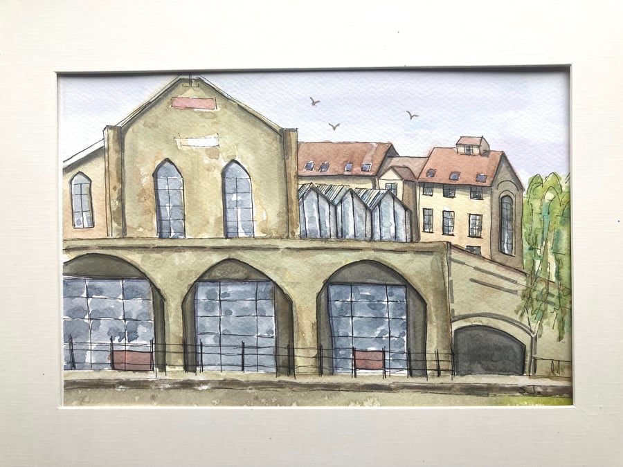 Original A4 Watercolour of Camden Market London