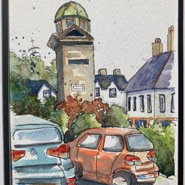 Original A5 watercolour of Enniskerry Wicklow Ireland