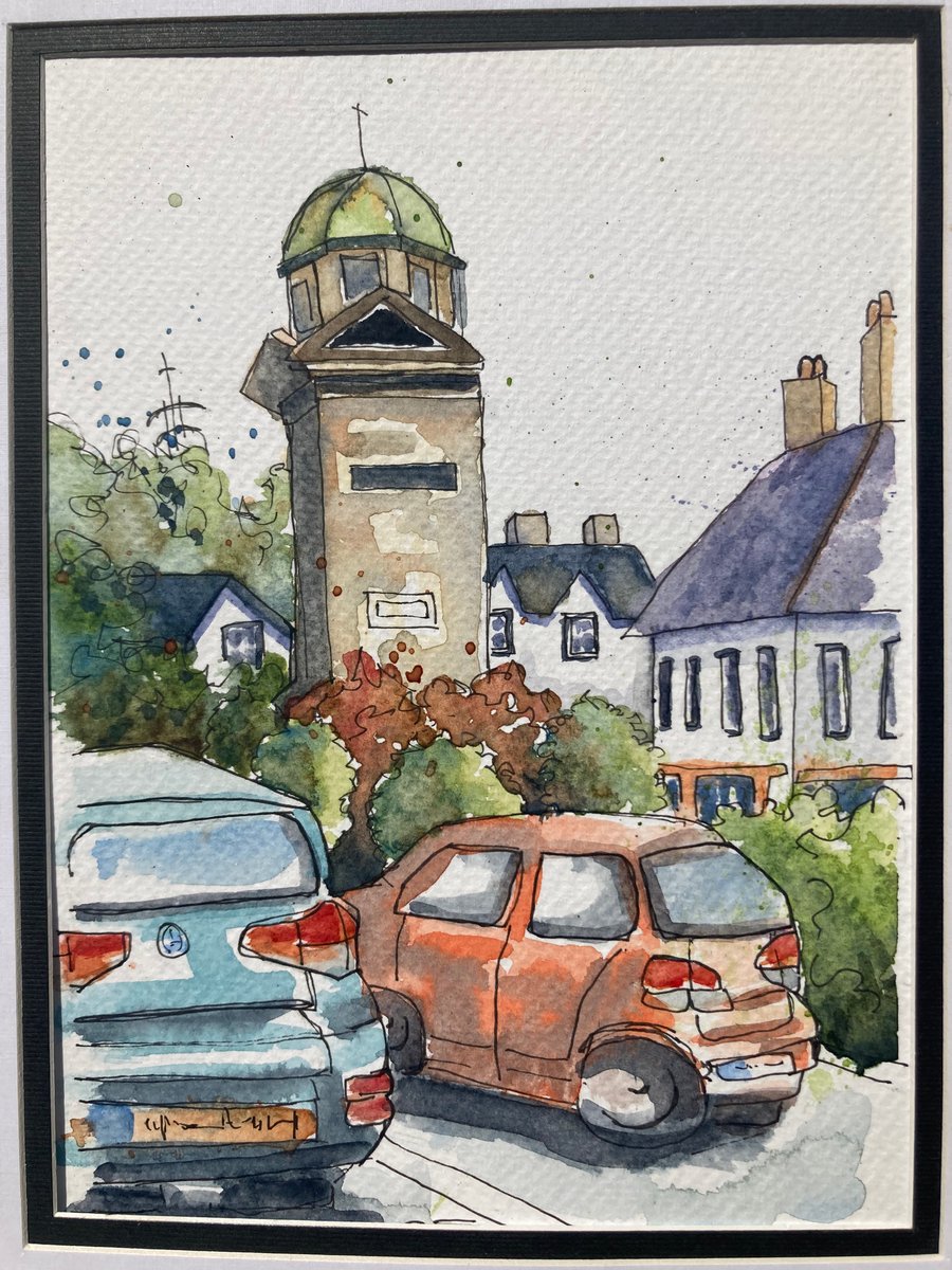 Original A5 watercolour of Enniskerry Wicklow Ireland