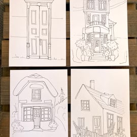 Original mindfulness DIY adult colouring cards 4pk