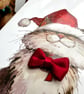 Festive cat Christmas card Santa feline in hat greeting pet lover holiday wishes - Image 3