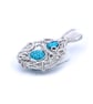 Turquoise dual beaded pendant - Image 1