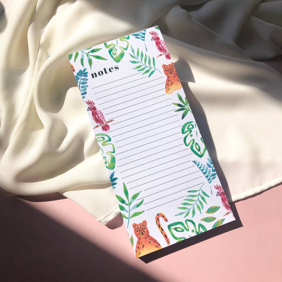 Tropical Lined Notepad, To Do List Pad