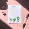 House Plants Notepad A6