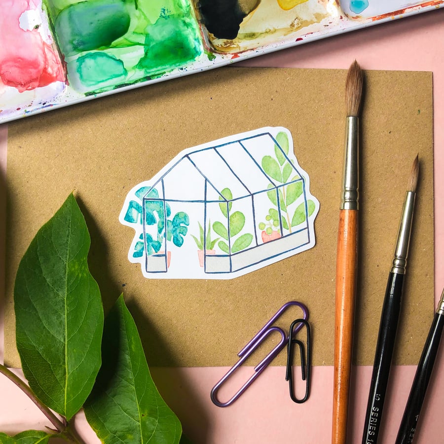 Tropical Greenhouse Sticker - Eco Friendly Nature Stickers