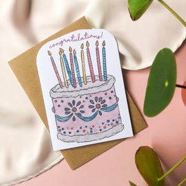 Congratulations Celebration Cake Card