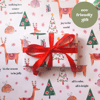 Winter Wonderland Wrapping Paper: Reindeer, Christmas Carols, Recycled Gift Wrap