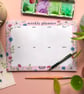 Floral A4 Weekly Planner - Wildflowers, Female Stationery, Day of the week plan - Image 1