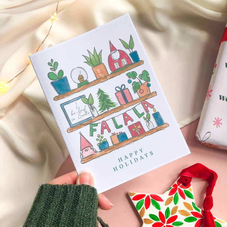 Elf on the Shelf - I be-leaf in Santa Happy Holidays Card A6 Recycled Xmas Cards
