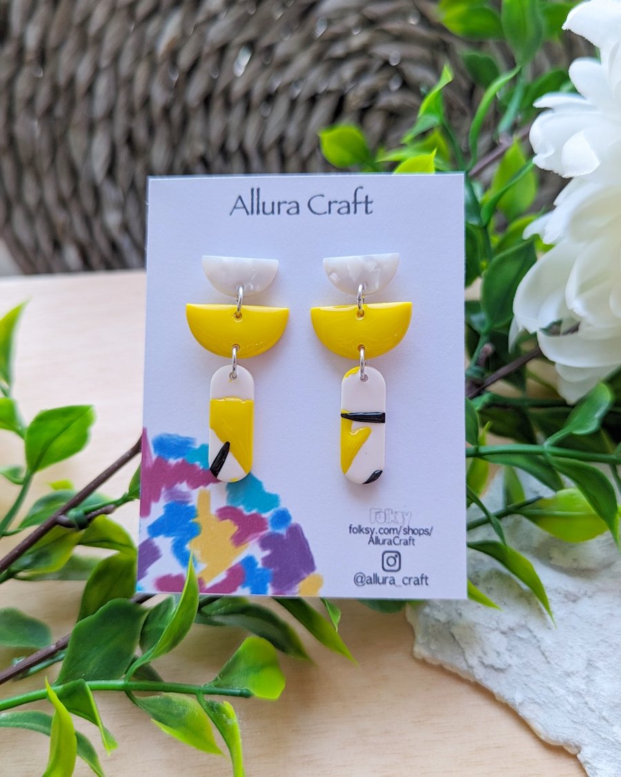 Yellow Pop Tier Earrings